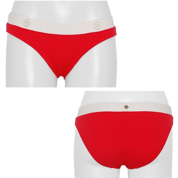 NWT $88 Nanette Lepore‎ Marseilles Solids Charmer Bottom - Red sz.L - Picture 1 of 4